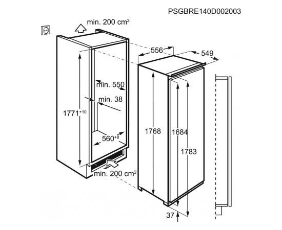 Electrolux LRB3DE18C iebūvējamais ledusskapis