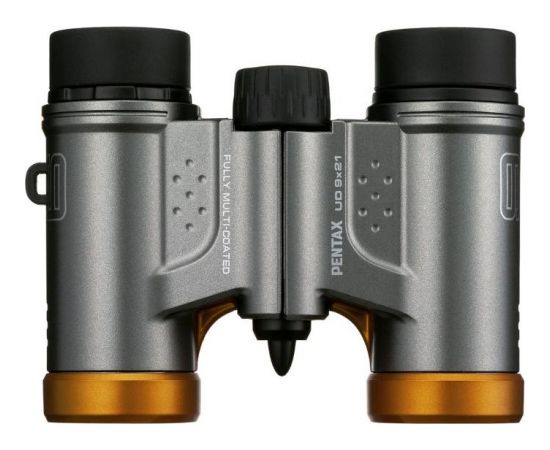 Pentax binoculars UD 9x21, grey/orange