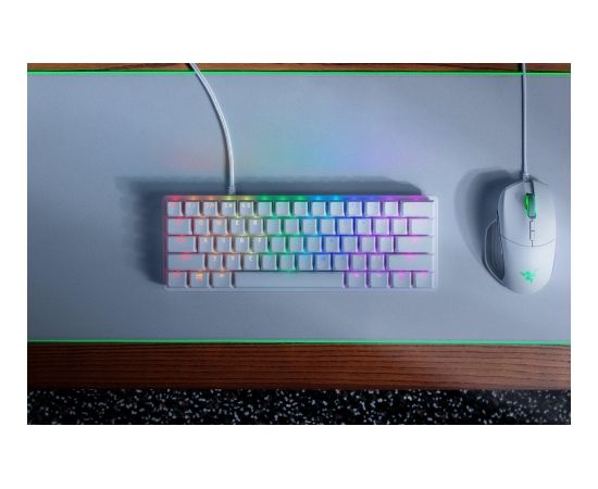 Razer Huntsman Mini, Gaming keyboard, RGB LED light, US, Mercury White, Wired