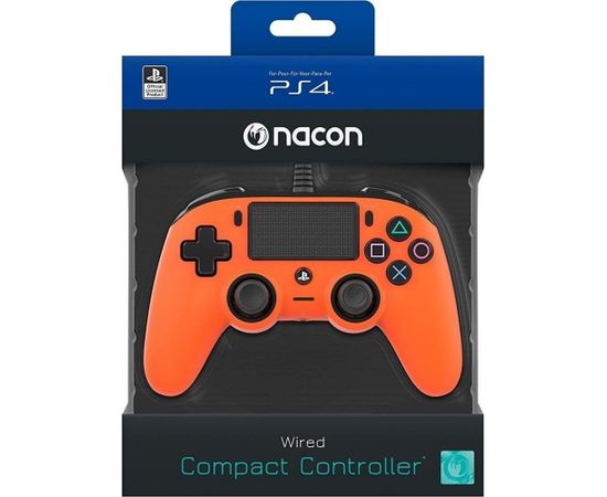 Nacon Compact Controller Wired - Orange (PS4)