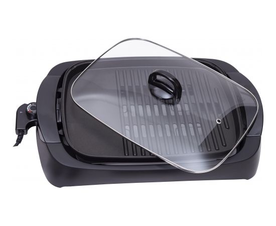 Adler Electric Grill AD 6610 3000 W, Black, Non-stick coating, Glass lid