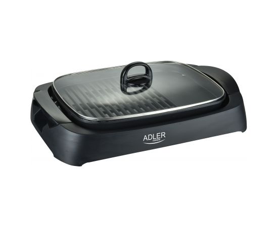 Adler Electric Grill AD 6610 3000 W, Black, Non-stick coating, Glass lid