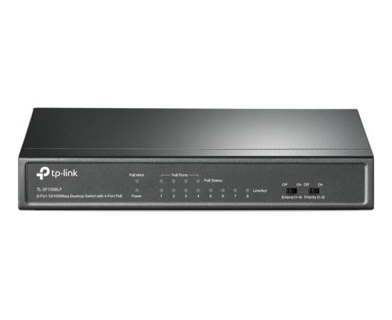TP-LINK Switch TL-SF1008LP Unmanaged, Steel case, 10/100 Mbps (RJ-45) ports quantity 8, PoE+ ports quantity 4, Power supply type External