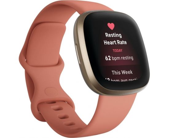 Fitbit Versa 3, pink clay/soft gold aluminium Smart-Watch Умные часы