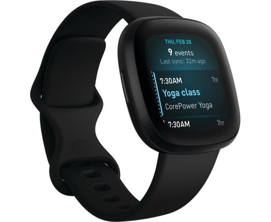 Fitbit Versa 3, черный/черный алюминий