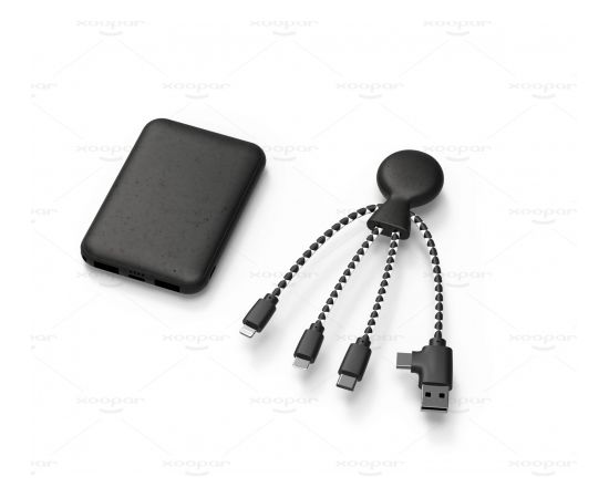 xoopar XP61085 power bank &amp; charging cable (black)