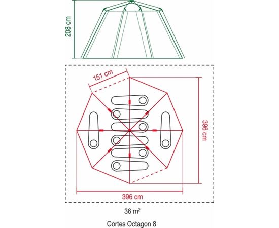 Coleman CORTES OCTAGON 8 tūrisma telts