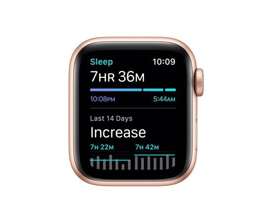 Apple Watch SE GPS, 44mm Gold Aluminium Case with Pink Sand Sport Band - Regular