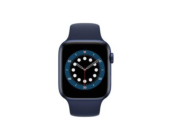 Apple Watch Series 6 GPS, 40mm Blue Aluminium Case with Deep Navy Sport Band - Regular