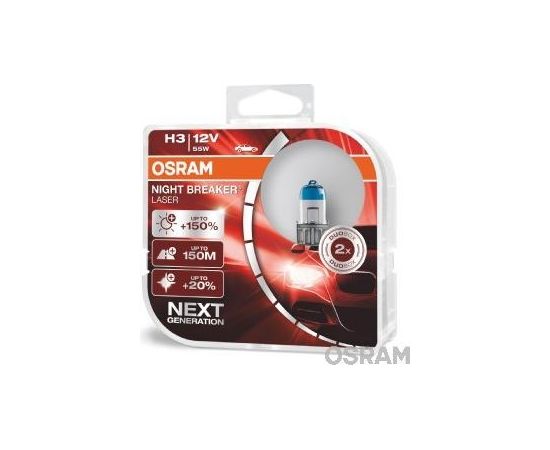 Osram Spuldžu komplekts H3 64151NL-HCB  Night Braker laser