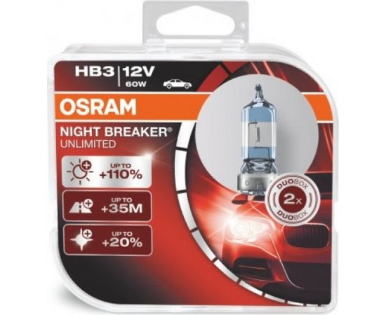 OSRAM HB3 Spuldžu komplekts Night Breaker Unlimited (9005)