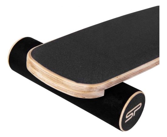 Spokey TRICKBOARD Balansēšanas dēlis , Anti-slip coating, Black/brown, Wood