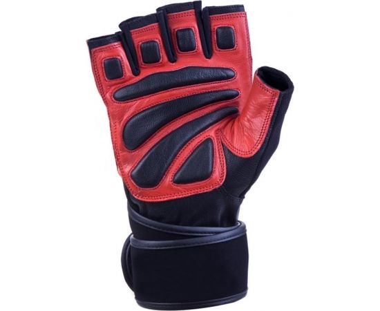 Spokey MITON II Fitness gloves, XL (24-26 cm), Red/black