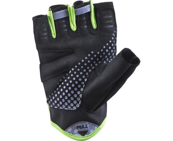 Spokey ELENA II Fitness gloves, M (18-19 cm), Black/grey/green