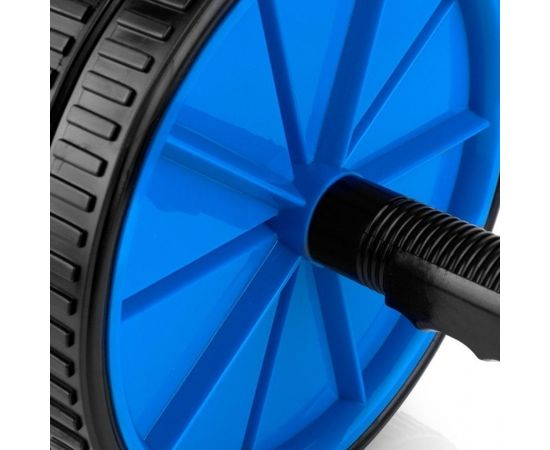 Spokey TWIN II Double roller, Blue/black, Plastic/steel