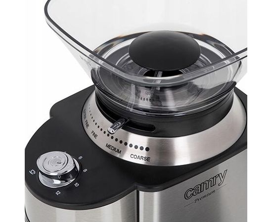 Camry Coffee Grinder CR 4443 200 W, Coffee beans capacity 230 g, Number of cups 12 per container pc(s), Inox