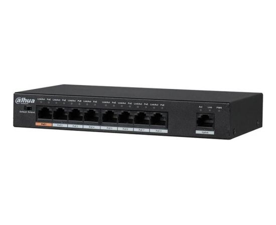 NET SWITCH 9PORT 8POE 1000M/PFS3009-8ET1GT-96 DAHUA