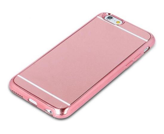 Beeyo Mirror Силиконовый Чехол Зеркальный для Samsung G920 Galaxy S6 Розовый