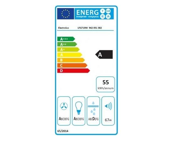 Electrolux LFG719W iebūvējams tvaika nosūcējs