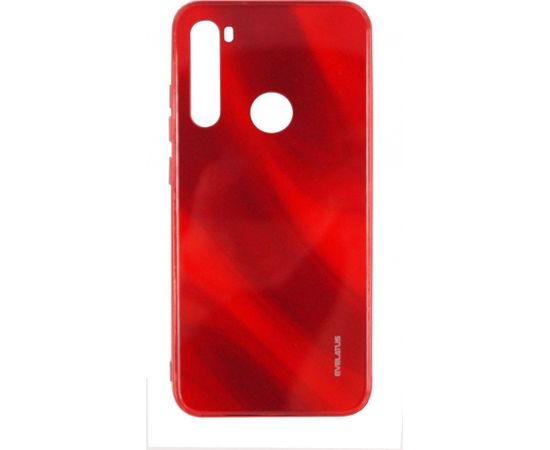 Evelatus Xiaomi Note 8 Water Ripple Full Color Electroplating Tempered Glass Case Red
