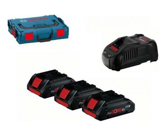 Bosch BOSCH AKUMULATOR 18V 3x4,0Ah GBA PROCORE +ŁADOWARKA GAL1880CV + L-BOXX 102 B0615990L1R