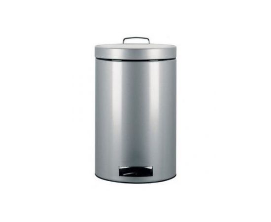 (V)   BRABANTIA atkritumu tvertne ar pedāli, 12 l, plast. sp., Metallic Grey - 214660