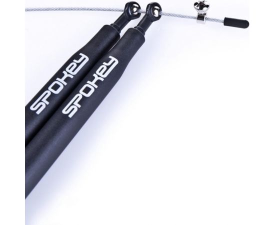 Spokey CROSSFIT MIDD Jump Rope, 300 cm, Black/Grey, Steel/Plastic