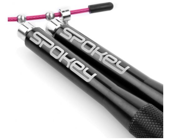 Spokey CROSSFIT TWEET II Jump Rope with Bearings, 300 cm, Pink, Steel/Plastic