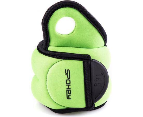 Spokey COM FORM IV Velcro Loads, 2x1 kg, Light Green, Neoprene