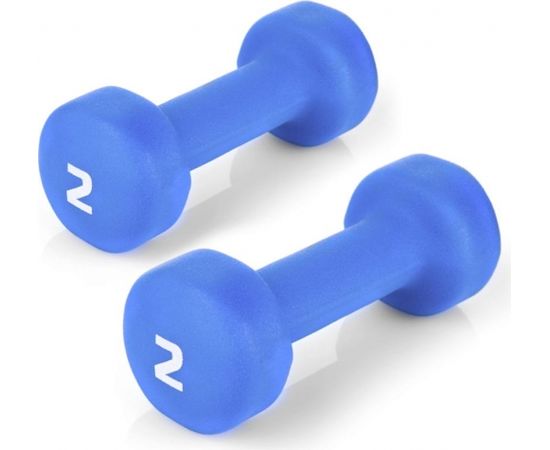 Spokey SHAPE IV Set of Vinyl Dumbbells, 2x2 kg, Blue