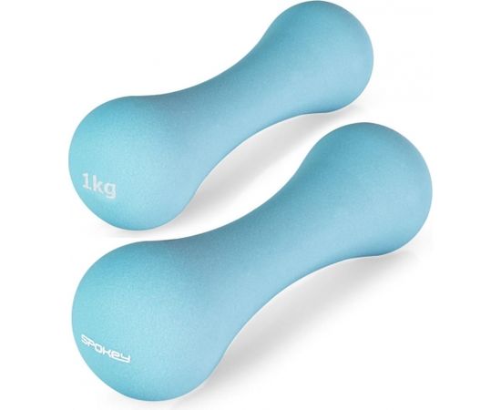 Spokey BONE Neoprene Dumbbell Set, x2 pieces, 1 kg, Light Blue