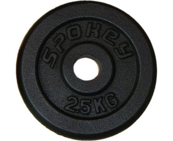 Spokey SINIS Cast iron loads, Hole diameter: 2.9 cm, for bars with a diameter of 2.8 cm, 2.5 kg, Black