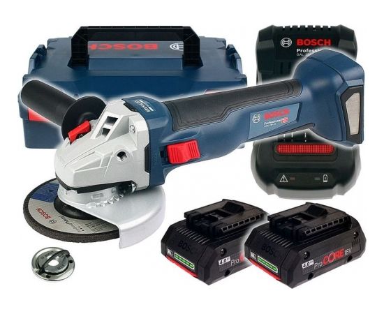 Bosch BOSCH SZLIFIERKA KĄTOWA 18V 125mm 2x5,0Ah + L-BOXX GWS 18V-10 B06019J4004