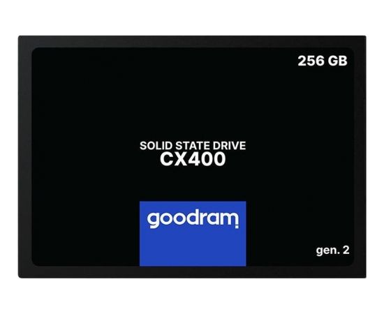 GOODRAM CX400 GEN.2 256GB SSD, 2.5” 7mm, SATA 6 Gb/s, Read/Write: 550 / 480 MB/s, Random Read/Write IOPS 65K/61,4K