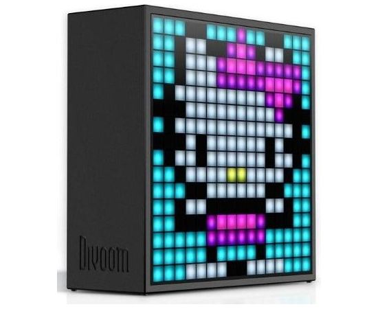 Divoom TimeBox EVO Bluetooth 5.0 Portatīvs Skaļrunis ar 8 bit Displeju / Modinātājs / Aplikācija / Sociālie Tīkli / Termometrs Melns