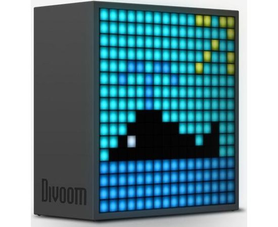 Divoom TimeBox EVO Bluetooth 5.0 Portatīvs Skaļrunis ar 8 bit Displeju / Modinātājs / Aplikācija / Sociālie Tīkli / Termometrs Melns