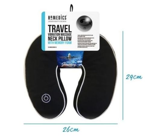 Homedics Vibration MemFoam TravelPillow TA-NMSQ220BK