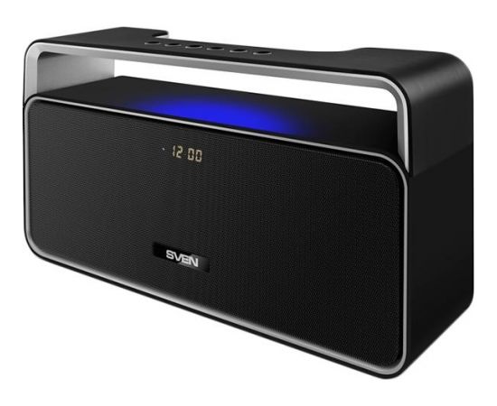 Speaker SVEN PS-185, black (10W, Bluetooth, FM, USB, microSD, LED-display, clock, alarm, 2000mA*h)