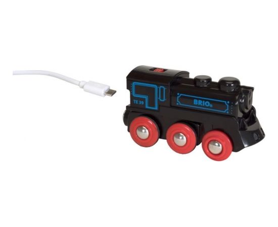 BRIO RAILWAY uzlādējams vilciens ar micro USB kabeli, 33599