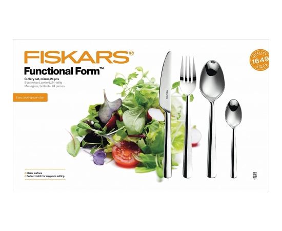 Fiskars FF Cutlery set 24 pcs mirror Ēdamrīki