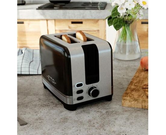 ETA STORIO Toaster ETA916690020 Black, Stainless steel, 930 W, Number of power levels 7,