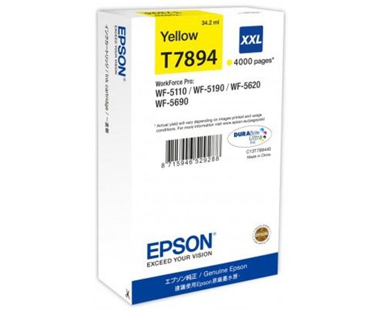 Epson T7894 XXL Ink Cartridge, Yellow