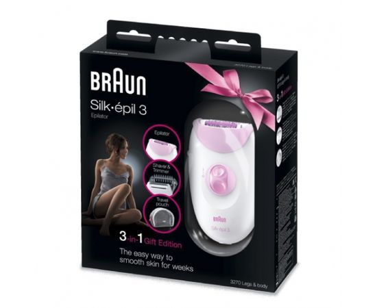 BRAUN SE3270 LB S Legs&Body Pink WBOX with Cosmetic Bag free EPILATOR / SE3270LBS+