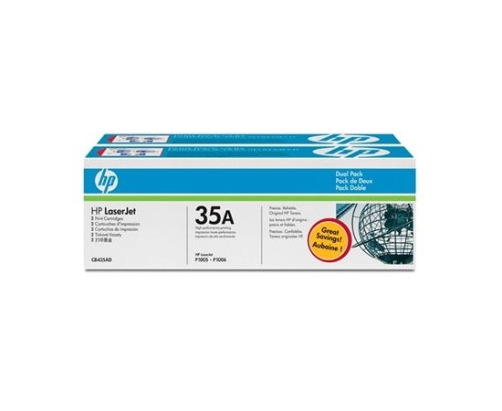 Hewlett-packard HP Toner Black 35A for LaserJet P1005/P1006,doublepack (2x1.500 pages) / CB435AD