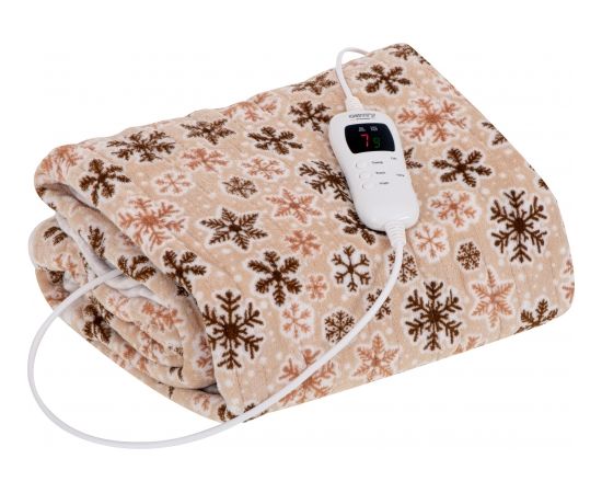 Camry Electric blanket CR 7430 Number of heating levels 7, Number of persons 1, Washable, Coral fleece, 110-120 W, Beige