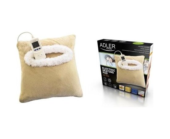 Heating pad Adler Number of heating levels 5, Number of persons 1, Washable, Remote control, Beige