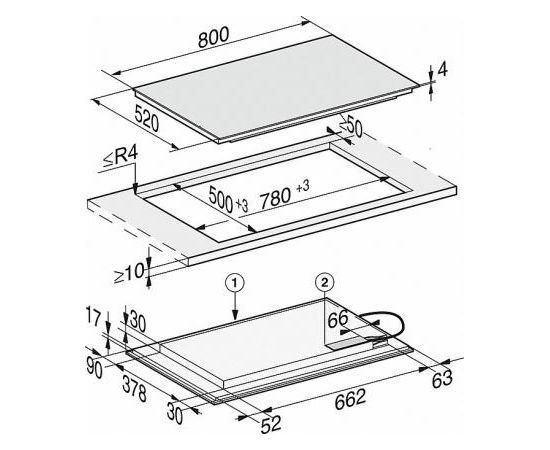 Miele KM 7575 FL Indukcijas virsma, iebūvējama 80cm