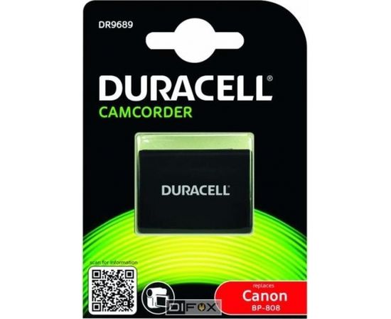 Duracell Li-Ion Akku 890 mAh for Canon BP-808