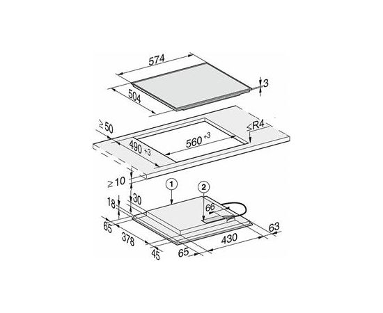 Miele KM 7201 FR Iebūvējama indukcijas plīts virsma 60cm