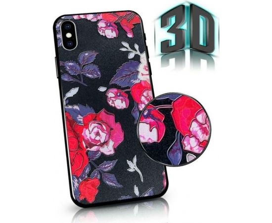 Mocco Flowers Aizmugurējais Apvalks 3D Priekš Apple Iphone 11 MAX Melns